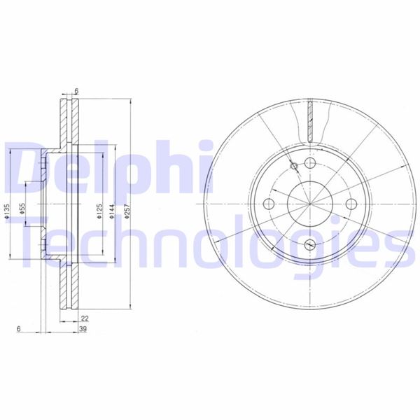 DELPHI BG2804 Fren Sistemleri Fren Diski - MAZDA 323 S IV (BG) uyumlu
