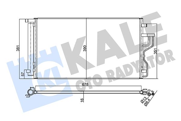 KALE OTO RADYATÖR 379600 İklimlendirme Sistemi Klima Radyatörü - KIA SPORTAGE III (SL) uyumlu