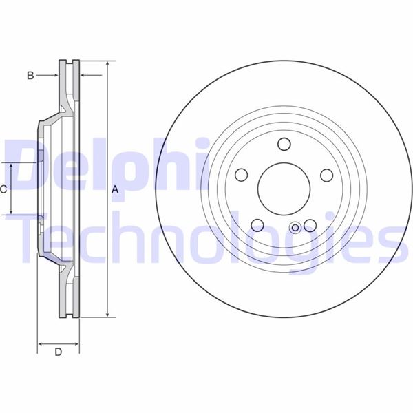 DELPHI BG4957C Fren Sistemleri Fren Diski - MERCEDES-BENZ SL (R231) uyumlu