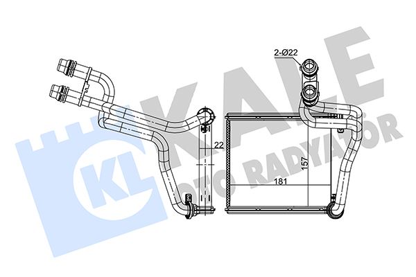 KALE OTO RADYATÖR 354910 İklimlendirme Sistemi İç Mekan Isı Değiştirici - VW JETTA IV (162, 163, AV3, AV2) uyumlu
