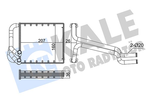 KALE OTO RADYATÖR 355085 İklimlendirme Sistemi İç Mekan Isı Değiştirici - HYUNDAI ELANTRA V Sedan (MD, UD) uyumlu