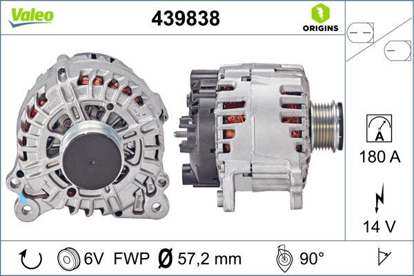 VALEO 439838 Elektrik Sistemi Alternatör - VW TOUAREG (7P5, 7P6) uyumlu