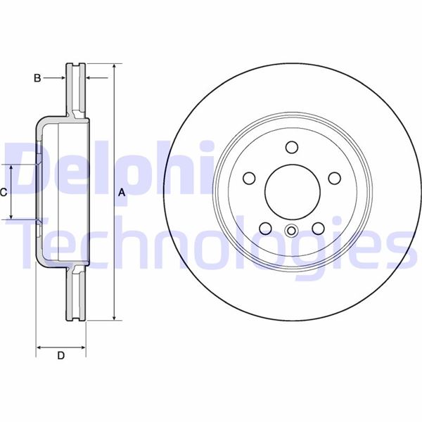 DELPHI BG9130C Fren Sistemleri Fren Diski - BMW 6 Coupe (F13) uyumlu