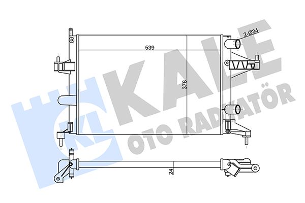 KALE OTO RADYATÖR 356975 Soğutma Sistemi Su Soğutucu & Parçaları - OPEL CORSA C Kasa/eğik arka (X01) uyumlu