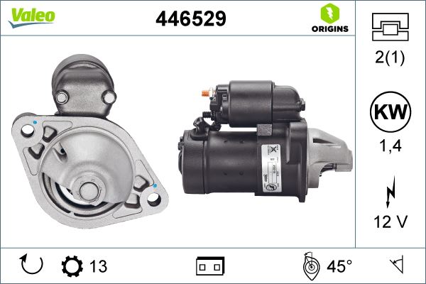 VALEO 446529 Elektrik Sistemi Marş Motoru - OPEL ASTRA J Sports Tourer (P10) uyumlu