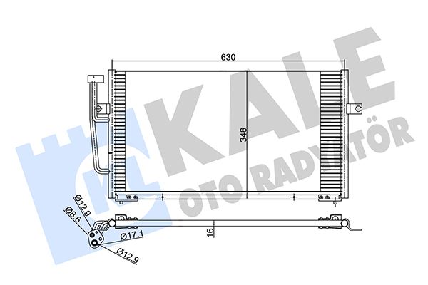 KALE OTO RADYATÖR 390400 İklimlendirme Sistemi Klima Radyatörü - VOLVO S40 I (644) uyumlu