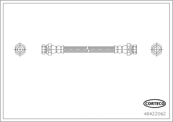 CORTECO 49422062 Fren Sistemleri Fren Hortumları - MITSUBISHI L200 / TRITON (KA_T, KB_T) uyumlu