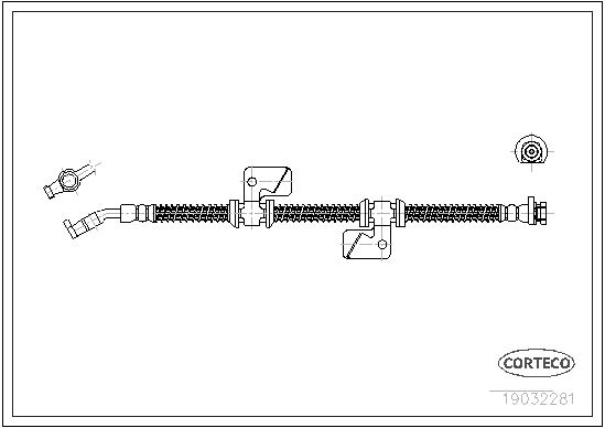 CORTECO 19032281 Fren Sistemleri Fren Hortumları - LAND ROVER RANGE ROVER II (P38A) uyumlu