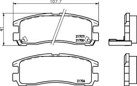 VALEO 670834 Fren Sistemleri Fren Balatası - MITSUBISHI GALANT V (E1_A) uyumlu