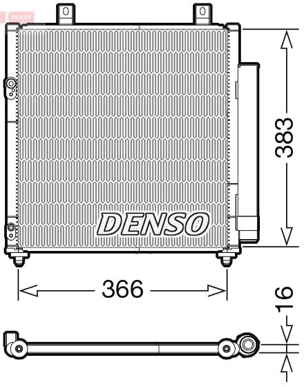 DENSO DCN45007 İklimlendirme Sistemi Klima Radyatörü - MITSUBISHI MIRAGE / SPACE STAR VI Hatchback (A0_A) uyumlu