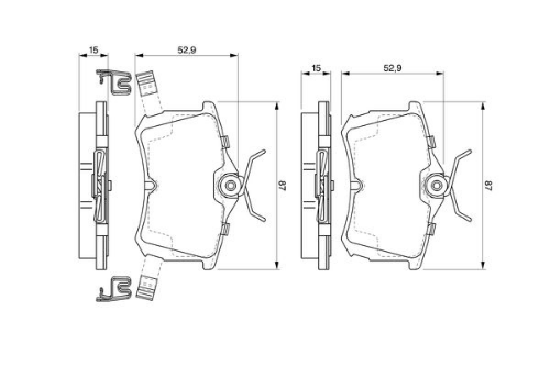 BOSCH 0 986 424 661 Fren Sistemleri Fren Balatası - HONDA ACCORD VI (CK, CG, CH, CF, CL) uyumlu