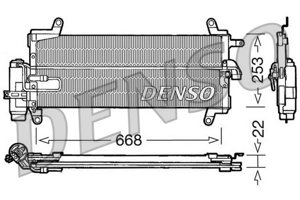 DENSO DCN09093 İklimlendirme Sistemi Klima Radyatörü - FIAT PUNTO (176_) uyumlu