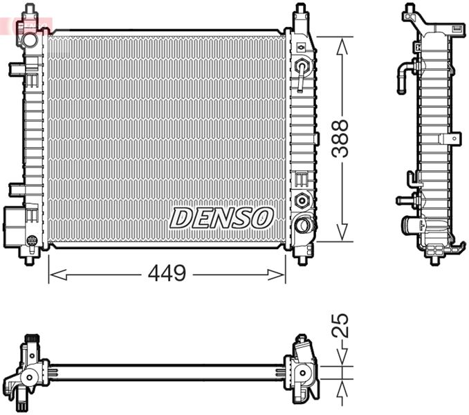 DENSO DRM46104 Soğutma Sistemi Su Soğutucu & Parçaları