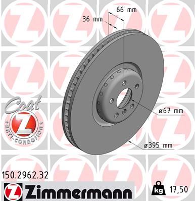 ZIMMERMANN 150.2962.32 Fren Sistemleri Fren Diski - BMW 7 (G11, G12) uyumlu