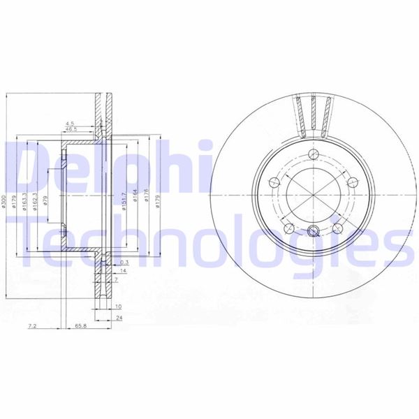 DELPHI BG3998C Fren Sistemleri Fren Diski - BMW 3 (E90) uyumlu