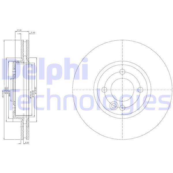 DELPHI BG3661C Fren Sistemleri Fren Diski - MINI MINI (R50, R53) uyumlu