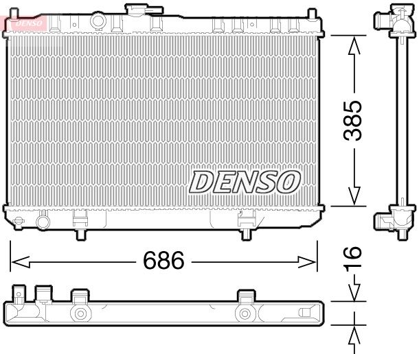 DENSO DRM46034 Soğutma Sistemi Su Soğutucu & Parçaları - NISSAN ALMERA Classic (B10) uyumlu