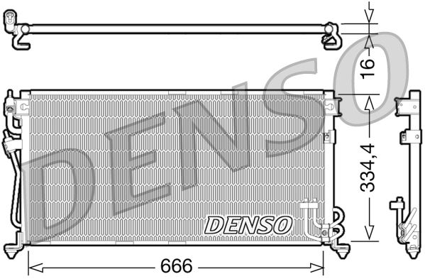 DENSO DCN45002 İklimlendirme Sistemi Klima Radyatörü - MITSUBISHI LANCER VI (CJ_, CP_, CK_) uyumlu