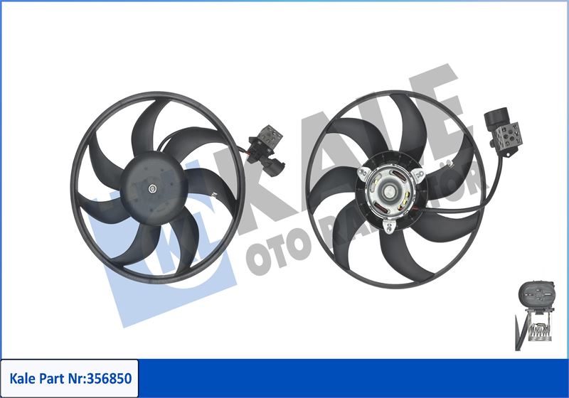 KALE OTO RADYATÖR 356850 Soğutma Sistemi Fan - OPEL CORSA C (X01) uyumlu