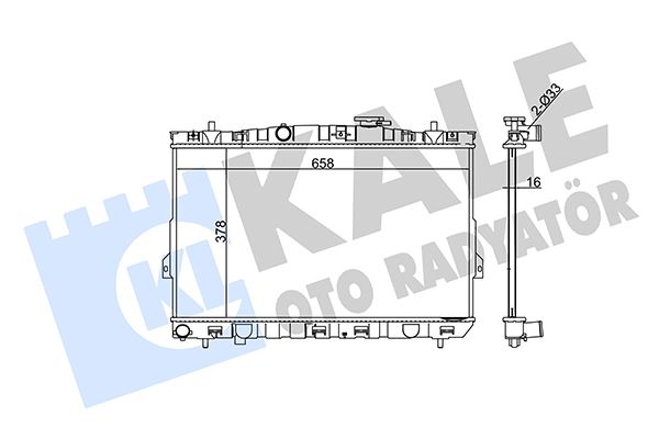 KALE OTO RADYATÖR 369200 Soğutma Sistemi Su Soğutucu & Parçaları - HYUNDAI COUPE II (GK) uyumlu