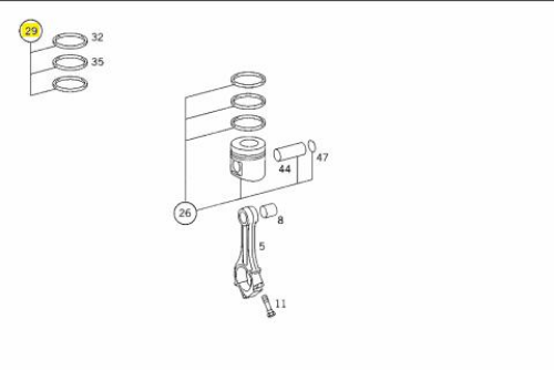 Piston Segmanı - MERCEDES ORIJINAL - A3760300024 Ürün Görseli
