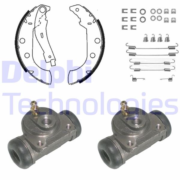 DELPHI KP1058 Fren Sistemleri Fren Pabucu - PEUGEOT 306 Hatchback (7A, 7C, N3, N5) uyumlu
