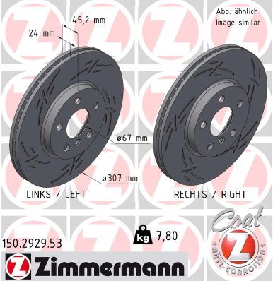 ZIMMERMANN 150.2929.53 Fren Sistemleri Fren Diski - BMW 2 Active Tourer (F45) uyumlu
