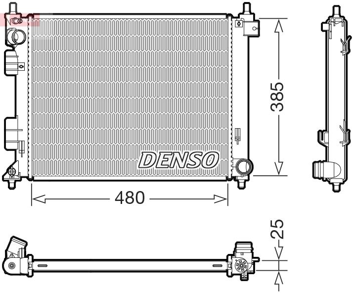 DENSO DRM41035 Soğutma Sistemi Su Soğutucu & Parçaları - HYUNDAI i20 II (GB, IB) uyumlu