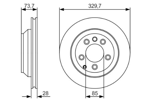 BOSCH 0 986 479 S20 Fren Sistemleri Fren Diski - PORSCHE CAYENNE (92A) uyumlu