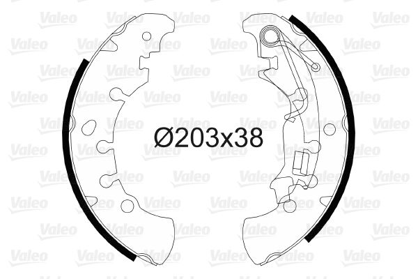 VALEO 564083 Fren Sistemleri Fren Pabucu - LANCIA MUSA (350_) uyumlu