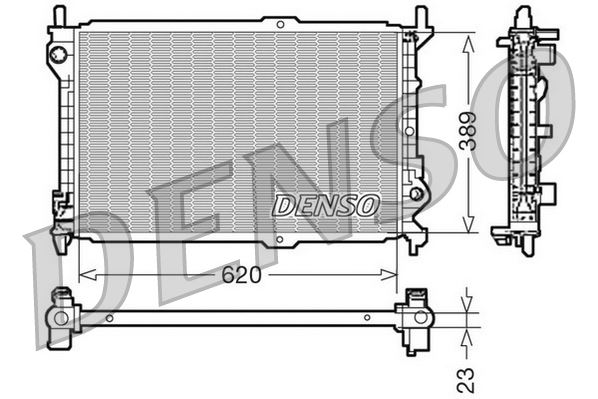 DENSO DRM10107 Soğutma Sistemi Su Soğutucu & Parçaları - FORD TOURNEO CONNECT uyumlu