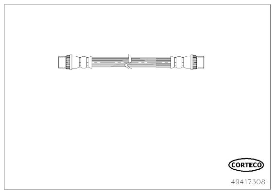 CORTECO 49417308 Fren Sistemleri Fren Hortumları - RENAULT CLIO IV (BH_) uyumlu