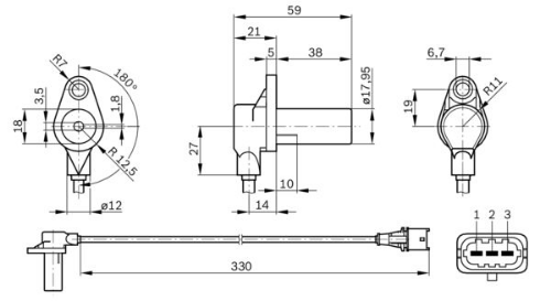 BOSCH 0 261 210 248 Ateşleme Sistemi İmpuls Verici - PORSCHE 911 (996) uyumlu