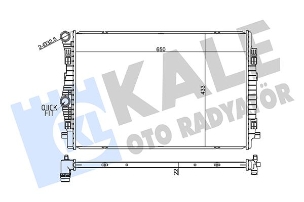 KALE OTO RADYATÖR 357270 Soğutma Sistemi Su Soğutucu & Parçaları - SEAT LEON ST (5F8) uyumlu