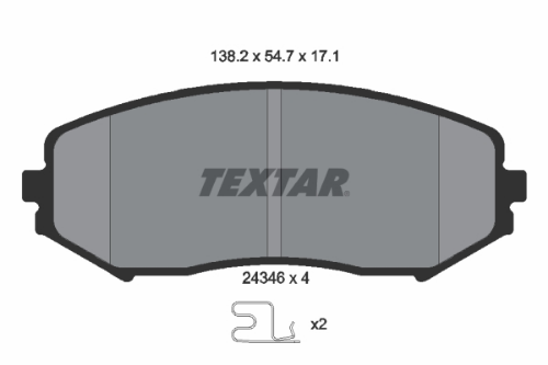 TEXTAR 2434601 Fren Sistemleri Fren Balatası - SUZUKI GRAND VITARA I (FT, HT) uyumlu
