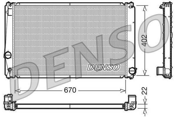 DENSO DRM50053 Soğutma Sistemi Su Soğutucu & Parçaları - TOYOTA RAV 4 IV (_A4_) uyumlu