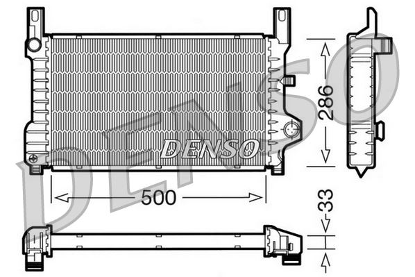 DENSO DRM10036 Soğutma Sistemi Su Soğutucu & Parçaları - FORD FIESTA III (GFJ) uyumlu