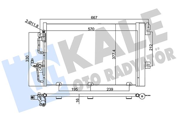 KALE OTO RADYATÖR 393400 İklimlendirme Sistemi Klima Radyatörü - OPEL ASTRA H Station wagon (A04) uyumlu