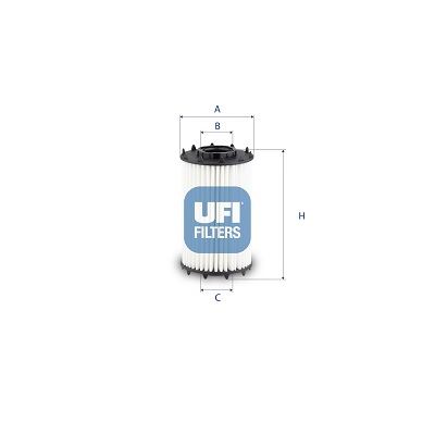 UFI 25.259.00 Motor Yağ Filtresi - AUDI A4 B9 (8W2, 8WC) uyumlu