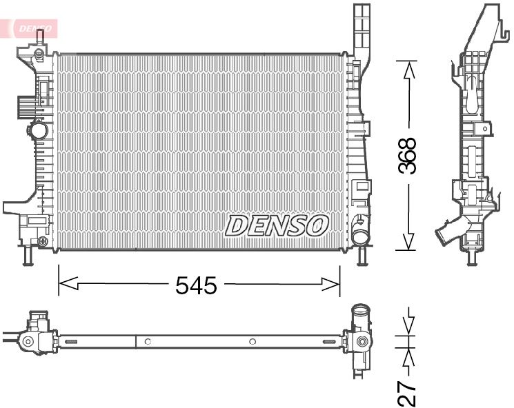 DENSO DRM10029 Soğutma Sistemi Su Soğutucu & Parçaları - FORD C-MAX II (DXA/CB7, DXA/CEU) uyumlu