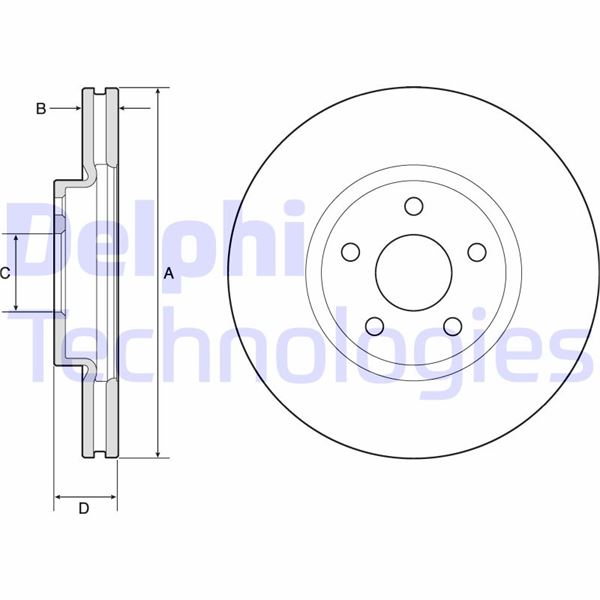 DELPHI BG4803C Fren Sistemleri Fren Diski - FORD S-MAX (CJ, WA6) uyumlu