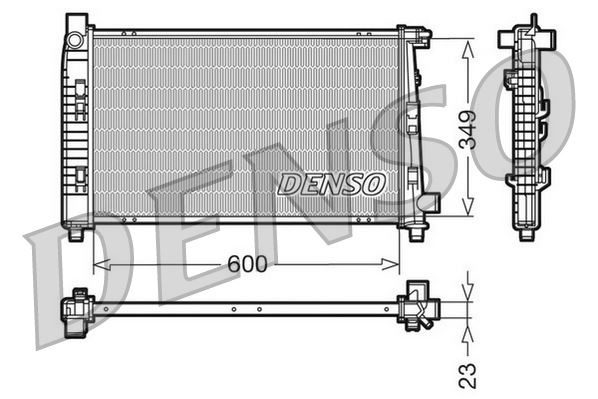 DENSO DRM17100 Soğutma Sistemi Su Soğutucu & Parçaları - MERCEDES-BENZ A-SERISI (W168) uyumlu