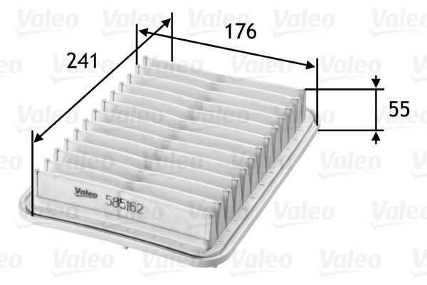 VALEO 585162 Motor Hava Filtresi - TOYOTA COROLLA Sedan (_E15_) uyumlu