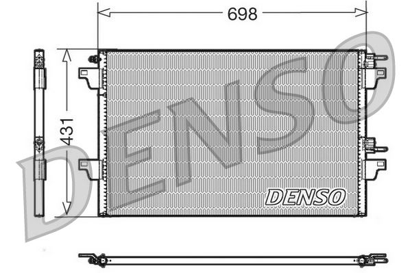 DENSO DCN23022 İklimlendirme Sistemi Klima Radyatörü - RENAULT ESPACE III (JE0_) uyumlu