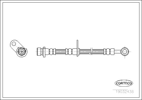 CORTECO 19032438 Fren Sistemleri Fren Hortumları - HONDA ACCORD VI (CK, CG, CH, CF, CL) uyumlu