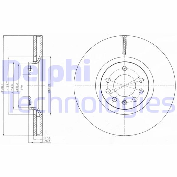 DELPHI BG4185C Fren Sistemleri Fren Diski - OPEL ASTRA H (A04) uyumlu