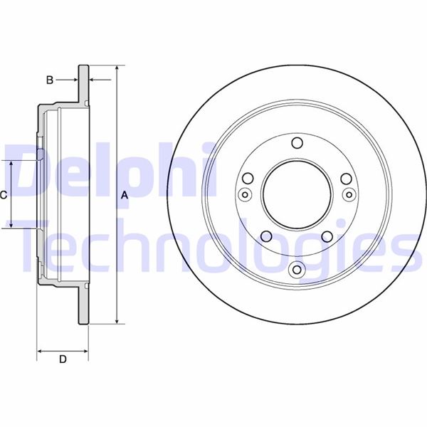 DELPHI BG4767C Fren Sistemleri Fren Diski - KIA OPIRUS (GH) uyumlu