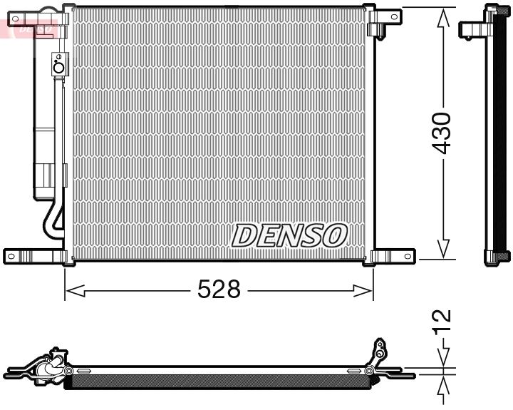 DENSO DCN15009 İklimlendirme Sistemi Klima Radyatörü - CHEVROLET AVEO / KALOS Hatchback (T250, T255) uyumlu