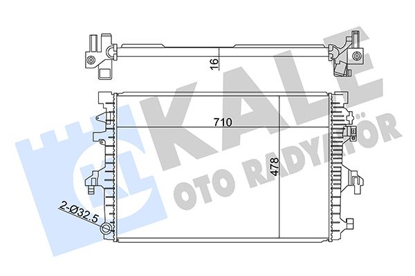 KALE OTO RADYATÖR 358925 Soğutma Sistemi Su Soğutucu & Parçaları - VW TRANSPORTER T5 Minibüs/Otobüs (7HB, 7HJ, 7EB, 7EJ) uyumlu
