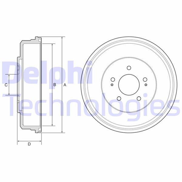 DELPHI BF586 Fren Sistemleri Fren Kampanası - HYUNDAI H-1 / STAREX Minibüs/Otobüs (A1) uyumlu